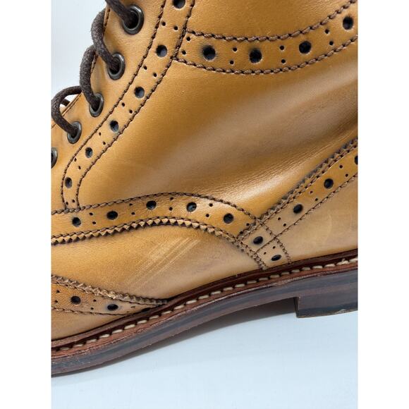 Oliver Sweeney Wren Tan Brogue Boots Mens Size 10.5 No Box